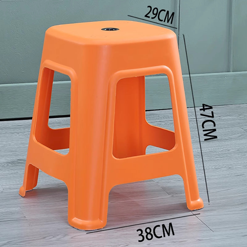 Plastic stool for homethickened bench living room dining room square stool non-slipfashionscandinavian style ripe glue high stool glue stool