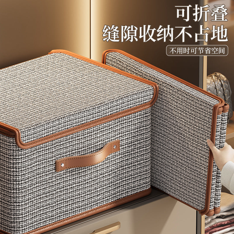 Xiaoxiangfeng flip one-piece with lid storage box clothes Oxford cloth clothing storage box household finishing artifact box basket