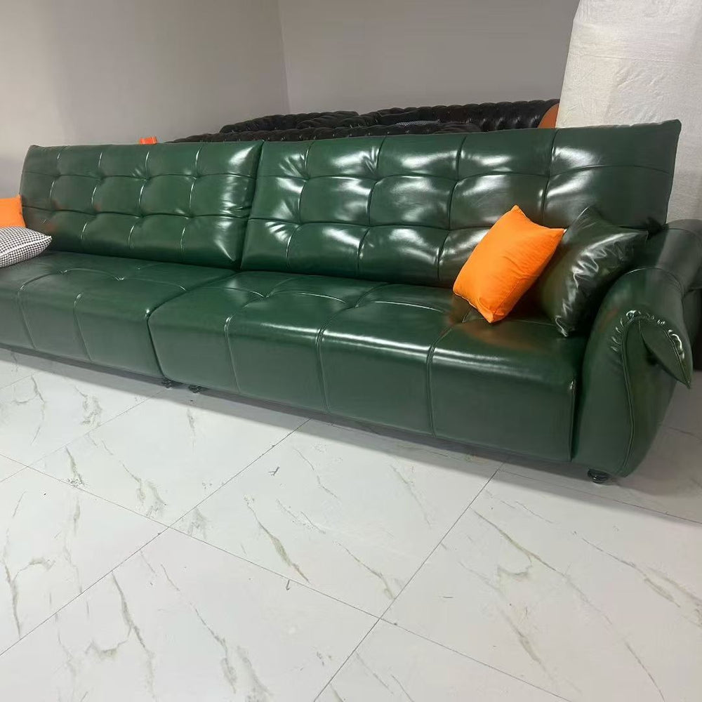 New arrival black swan sofa italian normcore leather art popular large and small apartment living room straight row combination leather sofa
