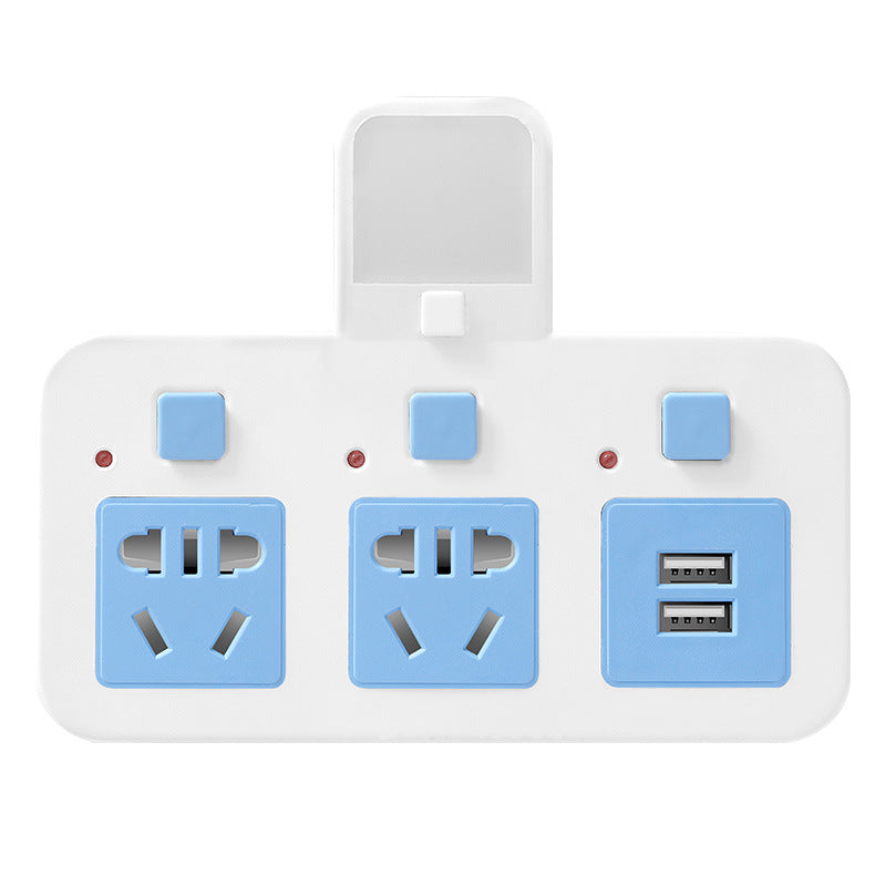 Multi-outlet adapter plug splitter power strip - one-to-many panel, multi-port wireless power strip (cordless)