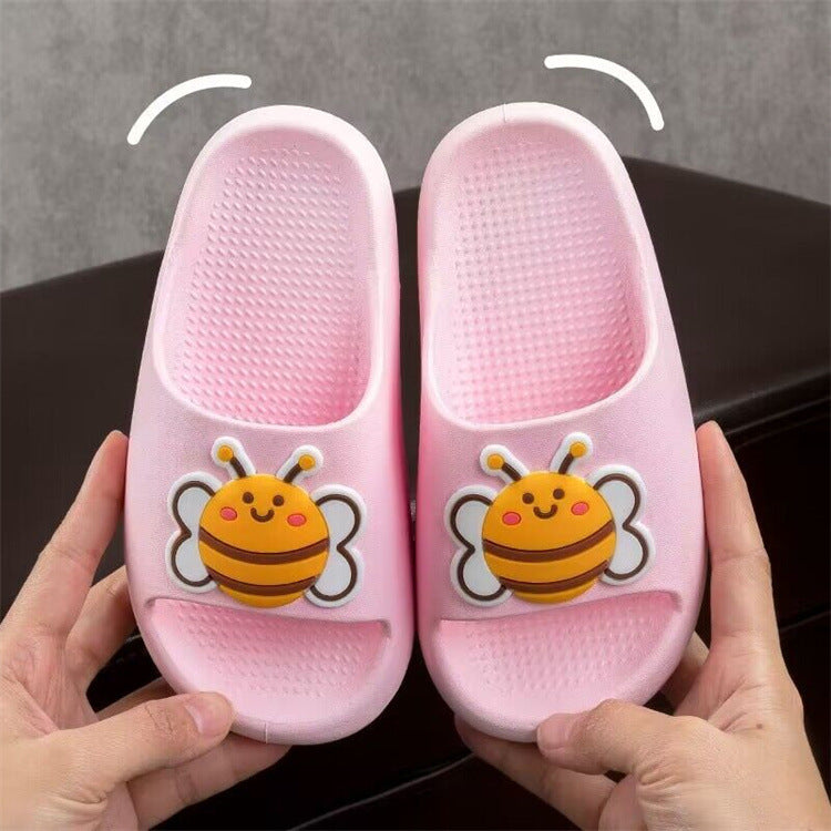 Kids' slippers - boys' summer cartoon indoor "stomping on clouds" comfortable outdoor soft sole baby bathroom sandals