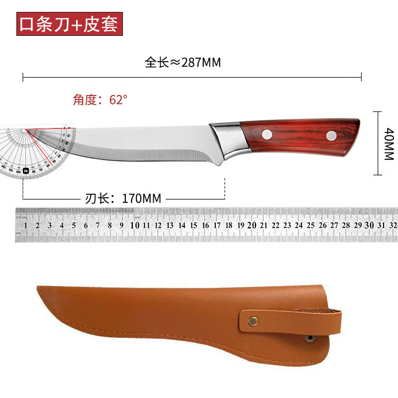 Stainless steel cutting knife, forged butcher, meat picking, pig killing, meat cutting, meat selling, bone shaving, sharp sheep slaughtering, bone picking and cutting knife
