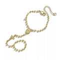 Amazon's popular fashion trend cross 14k gold stainless steel round plate bracelet jewelry