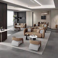 Influencer-approved business negotiation sofa set: premium hotel lobby, beauty salon, office reception, and guest lounge sofa and coffee table combination