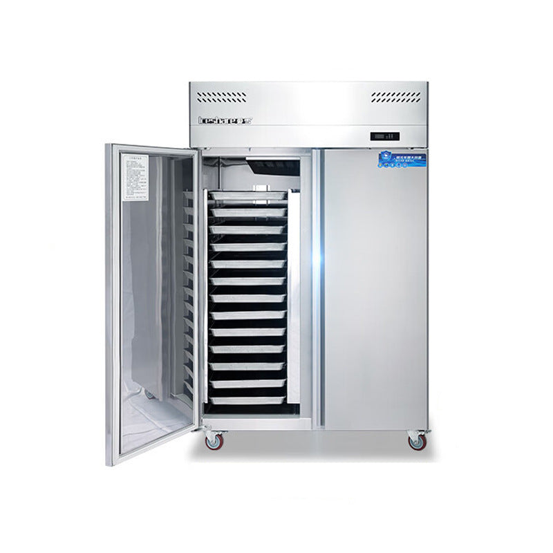 Commercial four-door vertical double-temperature plug-in tray baking refrigerator mousse freezing refrigeration air-cooled frost-free dough cake freezer