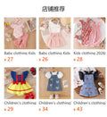 Kids clothing cross-border exclusive for european and american girls new arrival children's yellow suspender tops + blue shorts