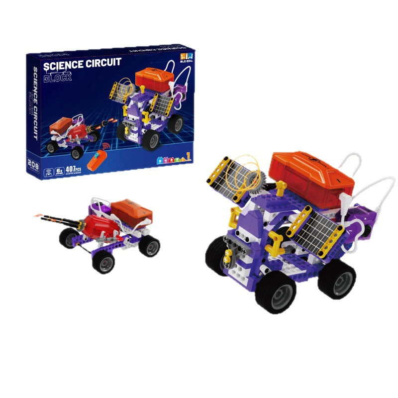 Kids puzzle stereo building large capsules electrical building blocks toys mechanical electric circuit science and education physics small experiment