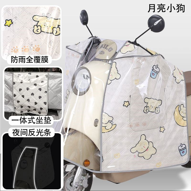 【full body waterproofing】summer electric vehicle windshield cover - sunshade, waterproof, and windproof for electric bikes