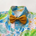 boys printingsuit cotton kidsloose thin cool summer floral shirt boys shirt spring and summer
