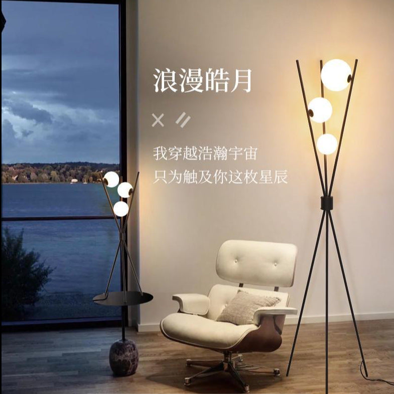 Factory direct supply moon floor lamp chinoiserie antique sofa side lamp moon tea room lamp curved fishing floor lamp
