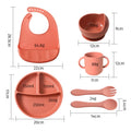 best-selling baby feeding set, including silicone plate, bowl, and spoon for infant food. wholesale children's feeding utensil set