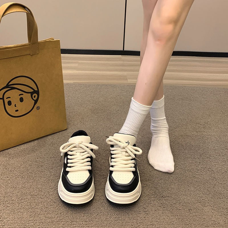 Trending white sneakers for women - autumn's versatile chunky sole, premium style, 2026 new release, unique german army trainers, casual athletic shoes