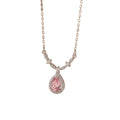 Popular easiest for match inlaid zirconium smart water drop necklace accessible luxury niche jewelry for women high-end non-fading clavicle chain