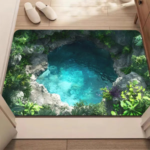 3d visual trap floor mat bathroom absorbent mat non-slip foot mat entrance door mat entrance door mat