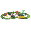 amazon hot-selling dinosaur track car kids' assembly toy, versatile roller coaster electric train wholesale