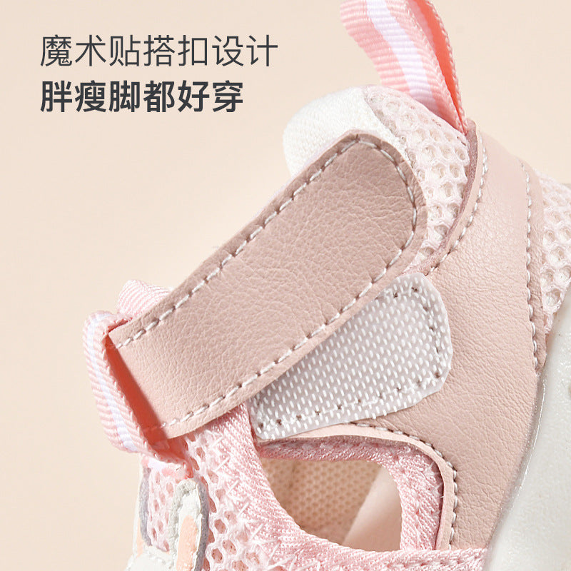 Baby sandals for boys, summer first walker shoes, 0-1-2 years old infant anti-slip soft sole mesh shoes for babies and toddlers, baby girl shoes