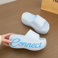 Eva slippers women's summer new thick sole height increasing fashion easiest for matchoutwear non-slip plaid one-line sandals