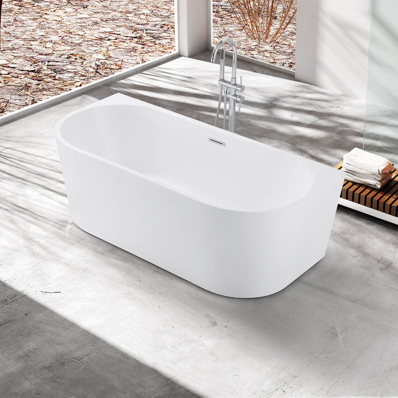 Sannora bathroom small medium unit acrylic wall semi oval thin edge adult independent bathtub 1.5-1