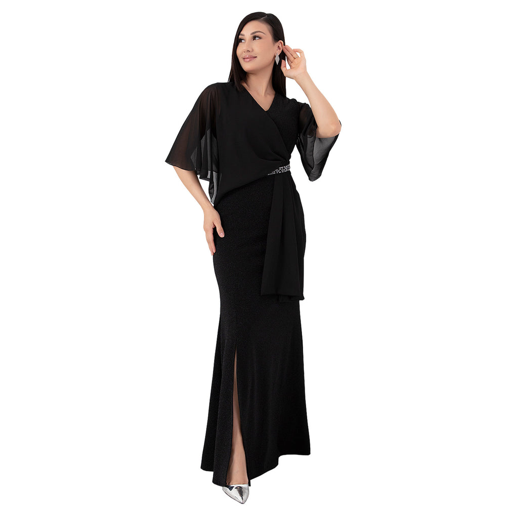 C7372 cross-border   fashion women's hot-selling elegant rhinestone evening dress