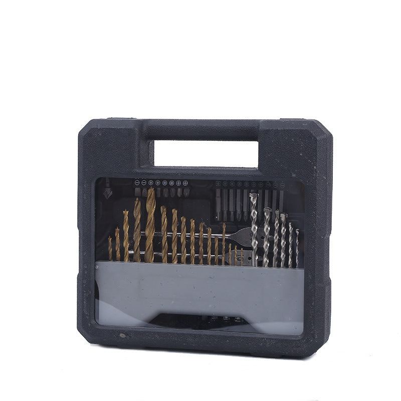 Industrial maintenance 54-piece set of hardware tool combination drill set, drill bit transparent toolbox manufacturer supply 001-