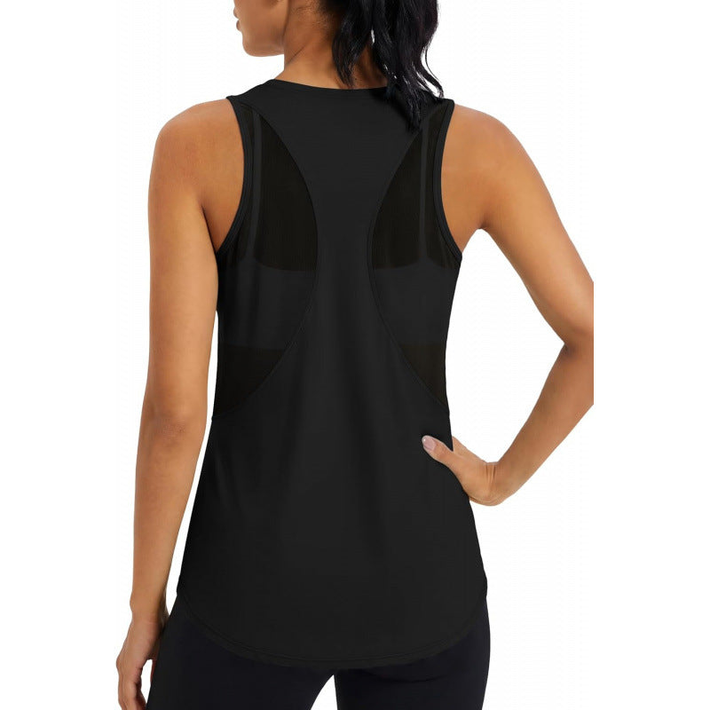 Amazon european style casual versatile women's sports tank top -  designer sleeveless top