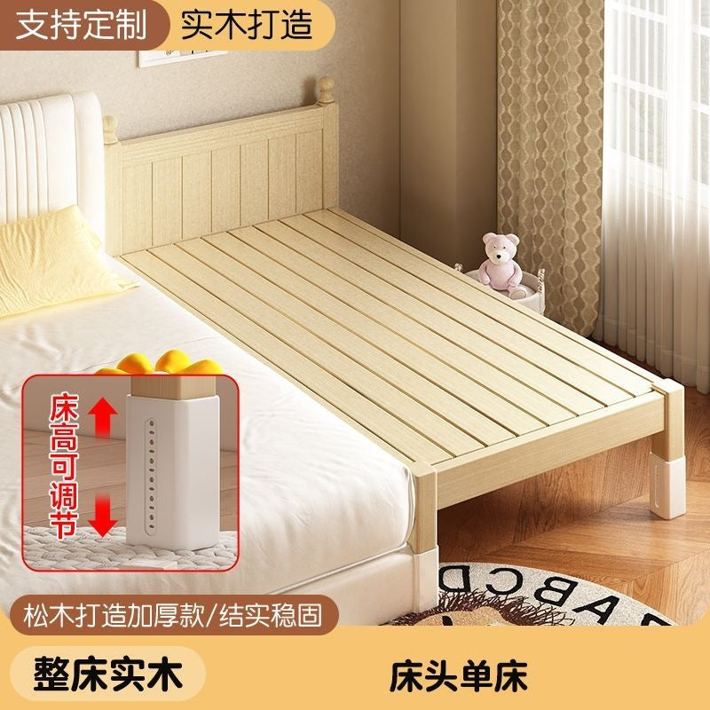 Kids bed patchwork boy big bed girl widened kids baby solid wood bedside crib guardrail crib