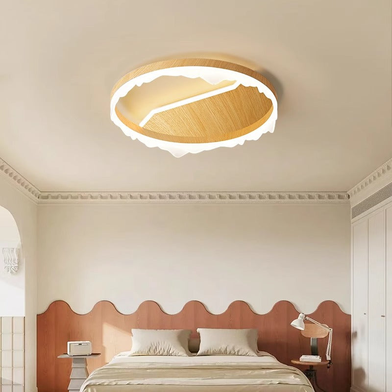 Bedroom ceiling light modern minimalist full spectrum eye protection walnut color retro warm romantic master bedroom room lighting