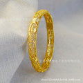 Middle eastern dubai gold women's bangle bridal wedding ethiopian bracelet african bangle arabian jewelry