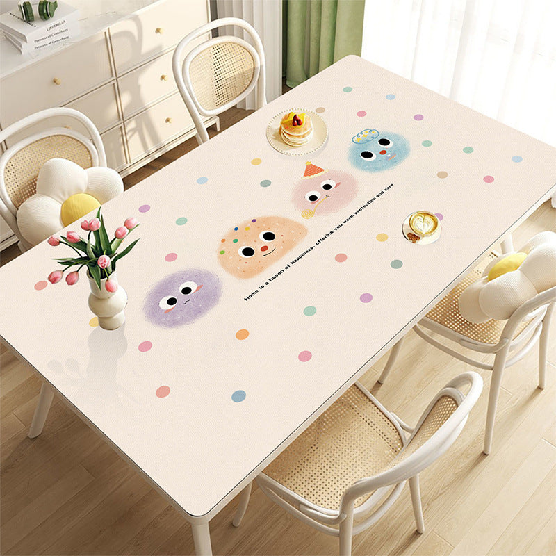 Environmentally friendly silicone dining table mat waterproof and oil-proof tablecloth household skin-friendly desktop protection dining mat leave-in non-slip table mat