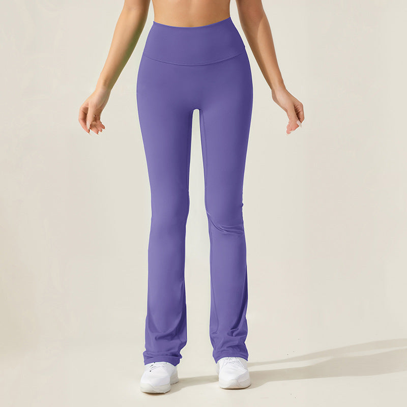 New arrival cross-border fashion butt lifting yoga pants peach butt running training tight sports wide leg pants breathable fitness pants
