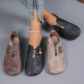 export  summer soft leather flat loafers women's round toe slip-on plus size comfortable and versatile shoes