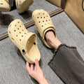 New women's anti-slip, anti-fall summer outdoor closed-toe slides, minimalist clogs, soft sole sandals, solid color, versatile, wholesale