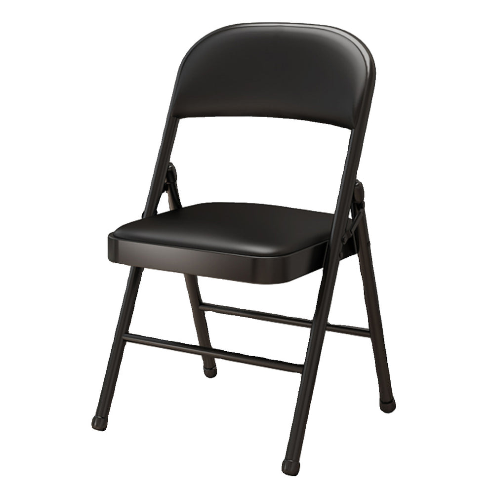 Folding chair - perfect for dorms, student halls, study, home dining, simple portable stool with backrest, computer desk chair
