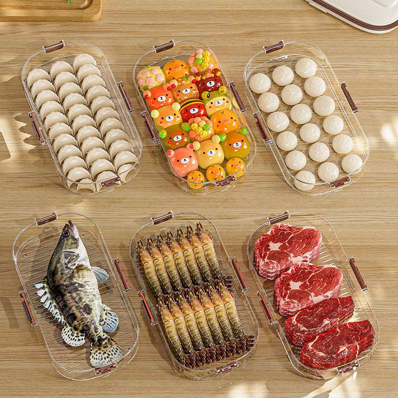 Dumpling box, special seal for household food grade freezing, quick-freezing and fresh-keeping classification, dumpling buns, refrigerator storage box