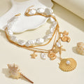 Pearl necklace wholesale - european & american cross-border bohemian jewelry - luxury niche ocean-inspired shell pendant necklace for women