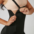 Side zipper shaping bodysuit - black lace trim, body shaper, hip enhancer, slimming corset, tummy control, butt lifting