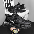 Popular men's shoes winter youth mesh sneakers running boys trendy brand black warrior dad shoes to increase height