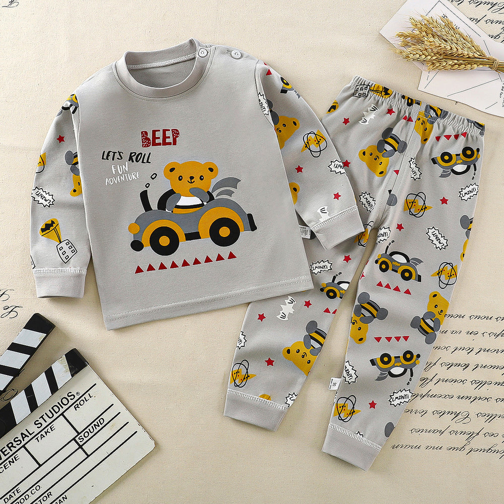 Kids' cotton pajama set - girls' & boys' thermal underwear - wholesale children's home wear