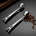 304 stainless steel ice cream scoop measuring spoon two-in-one 0.05kg scoop sealing clip coffee baking measuring bean spoon