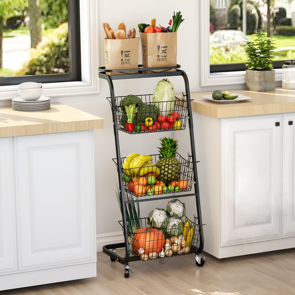 Kitchen vegetable basket rack floor-to-ceiling household fruit and vegetable storage rack multi-functional multi-layer storage basket