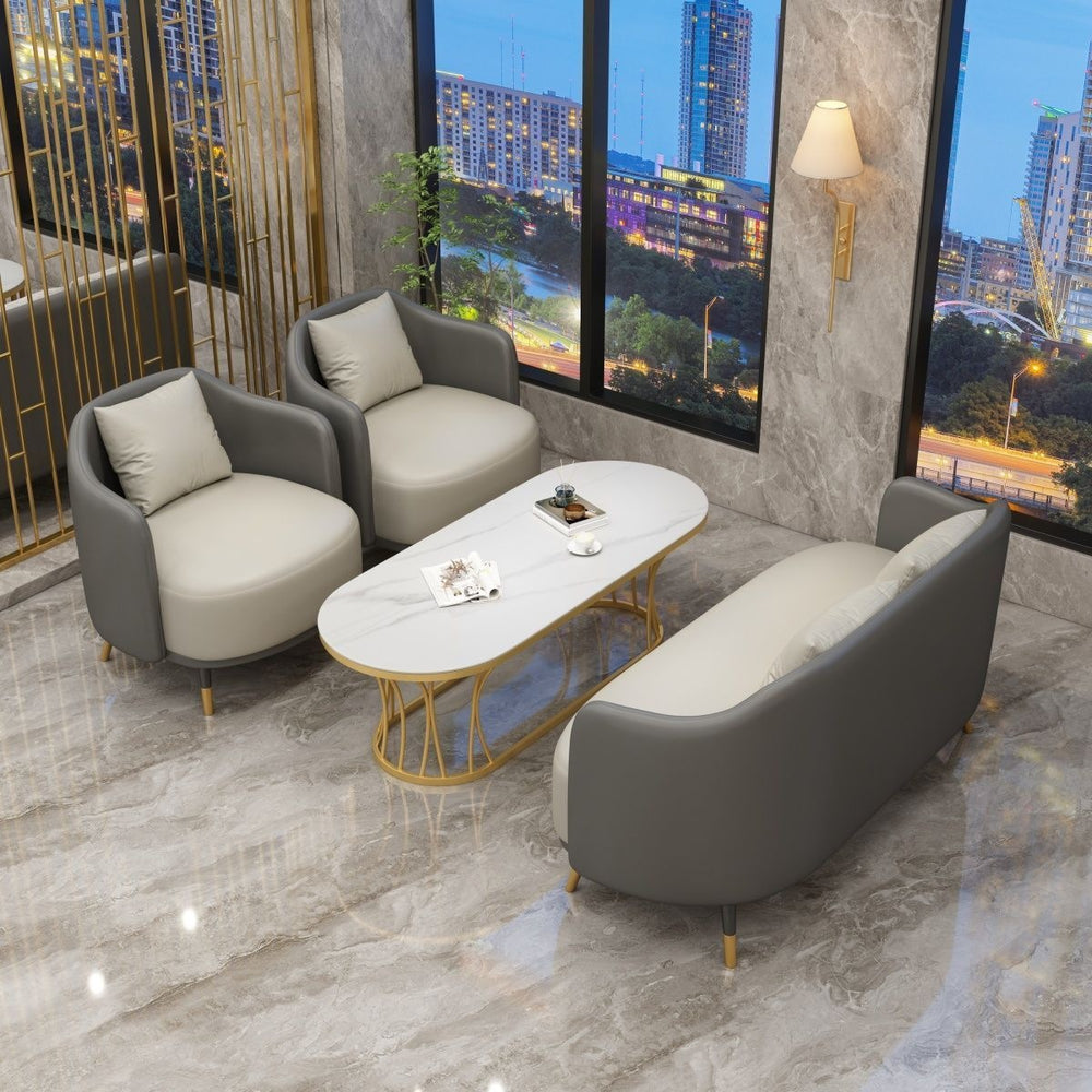 Negotiation table and chair combination sales office reception table and chair shopping mall beauty salon casual single sofa coffee table combination
