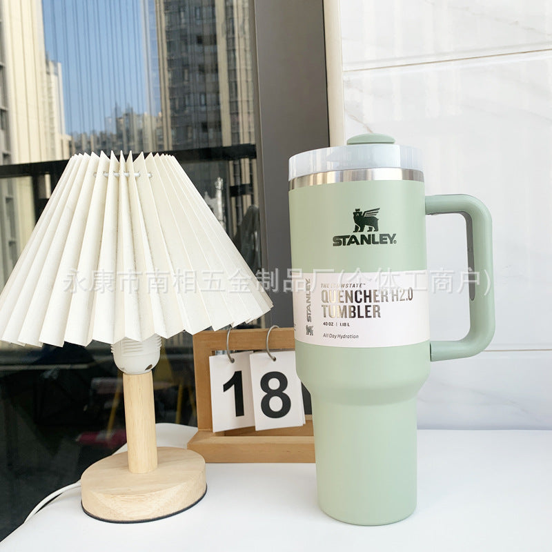 export stanley thermos cup 304 stainless steel straw cup portable outdoor car sports cup