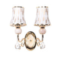 Wall lamp led bedside lamp bedroom room wall lamp glass high-end crystal wall lamp european yunlai