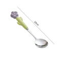 Purple sunflower round spoon