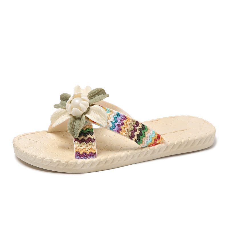 Trendy floral slides for women - new summer collection: unique design, non-slip soft sole, perfect for beach & pool