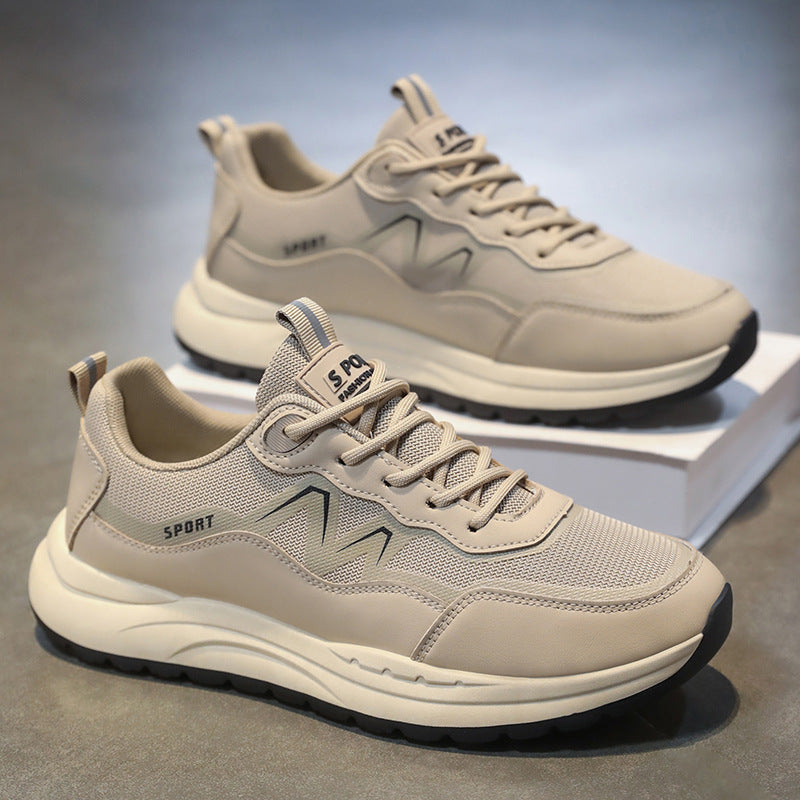 2026 spring trendy new mesh breathable non-slip athletic casual shoes versatile lightweight thick-soled running sneakers