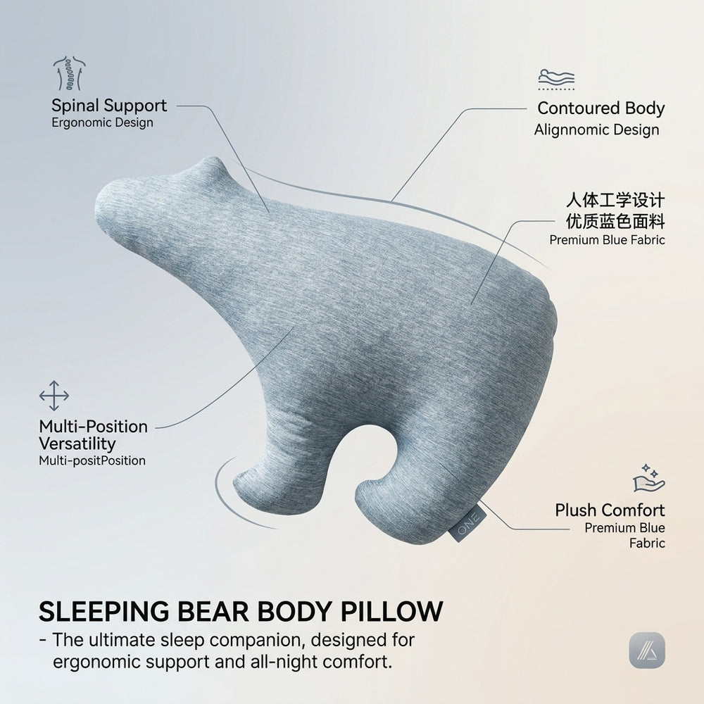 polar bear cold-sensing fabric pillow polar bear doll cartoon cute bear pillow baby hair-styling pillow core