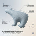 polar bear cold-sensing fabric pillow polar bear doll cartoon cute bear pillow baby hair-styling pillow core