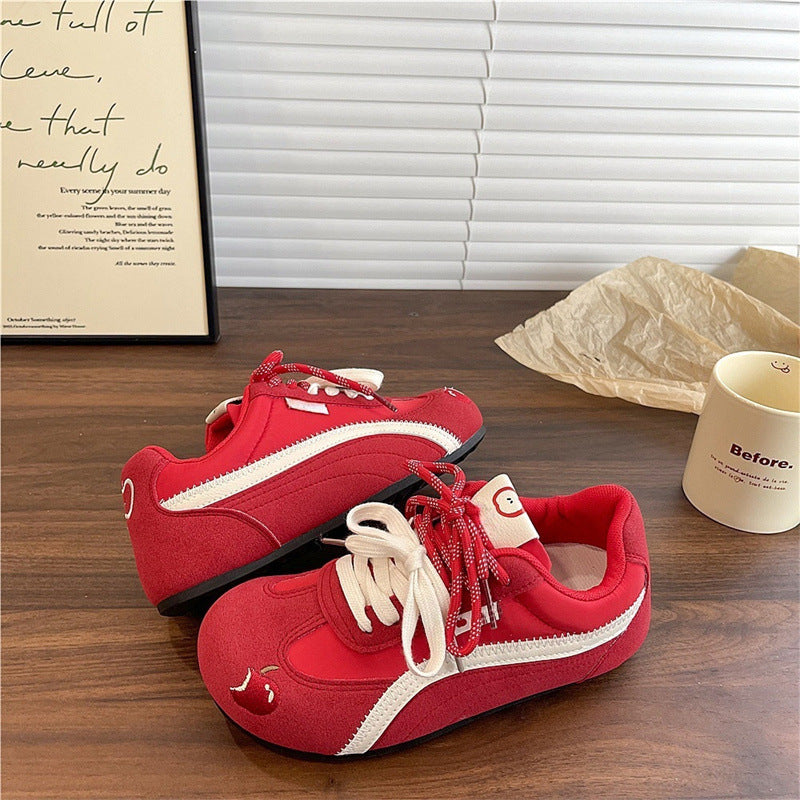 Women's german army trainers (gats) - new 2026 spring/autumn collection - retro round toe casual sneakers - versatile height increasing platform sneakers for women