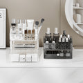 Cosmetic organizer - desktop dustproof premium vanity table makeup & lipstick acrylic drawer storage rack